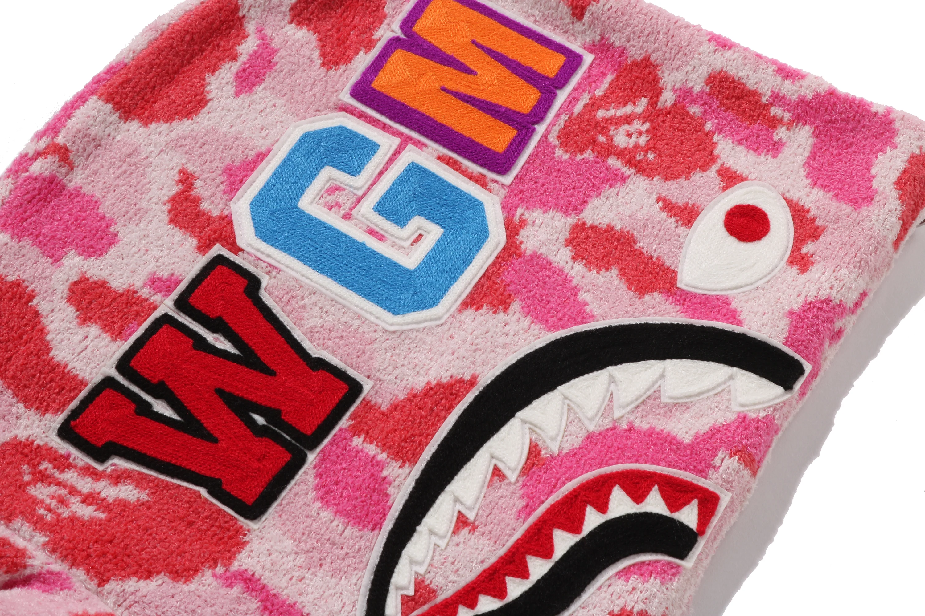 ABC CAMO TOWEL JACQUARD SHARK CROPPED FULL ZIP HOODIE LADIES - Image 4