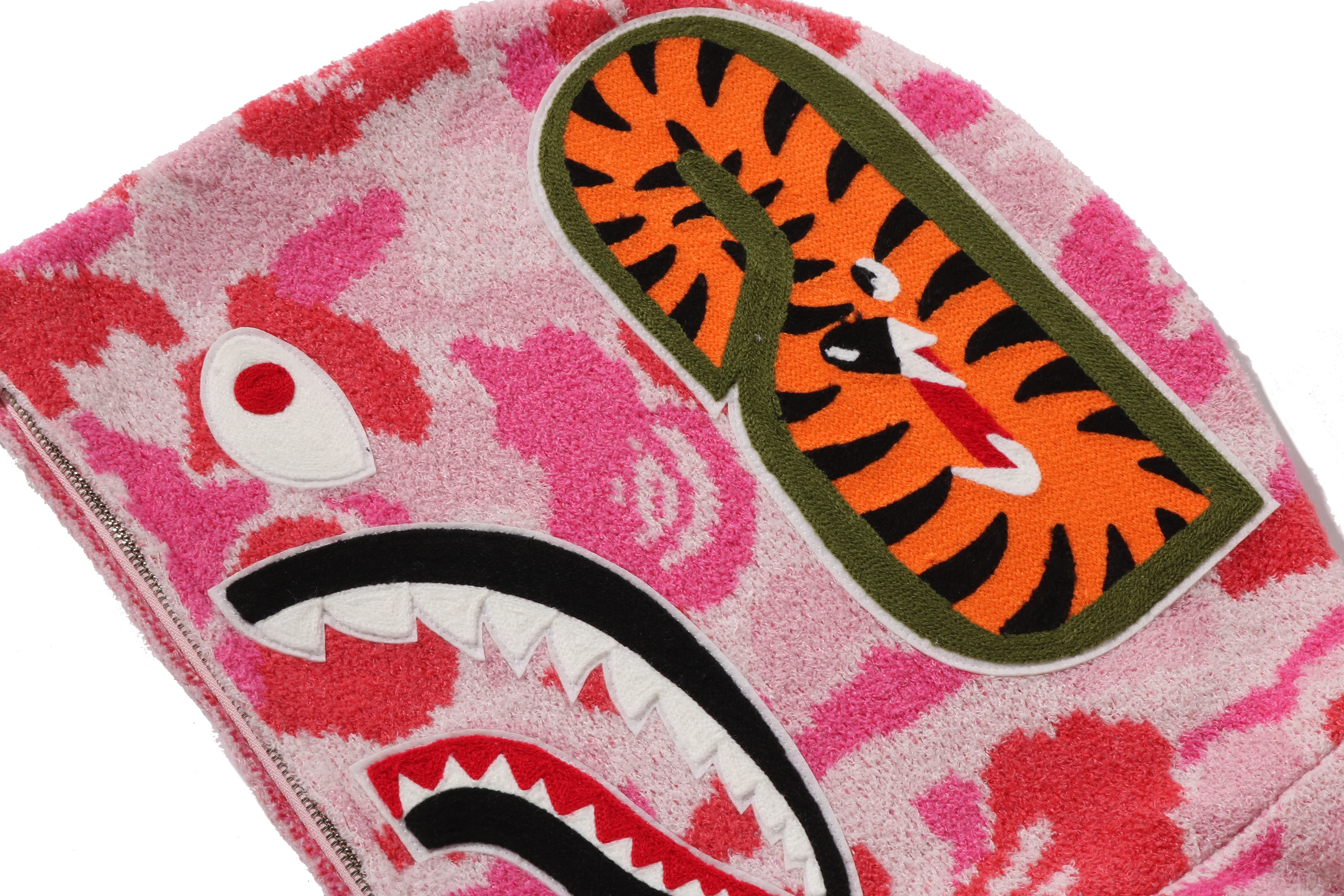 ABC CAMO TOWEL JACQUARD SHARK CROPPED FULL ZIP HOODIE LADIES - Image 5