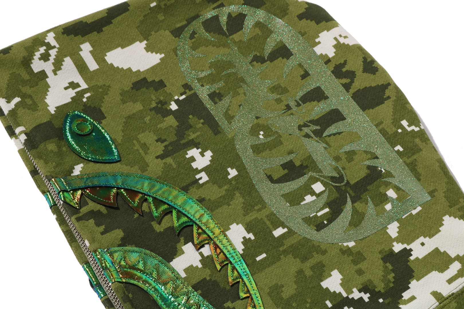 MULTI PIXEL CAMO SHARK FULL ZIP HOODIE LADIES - Image 11
