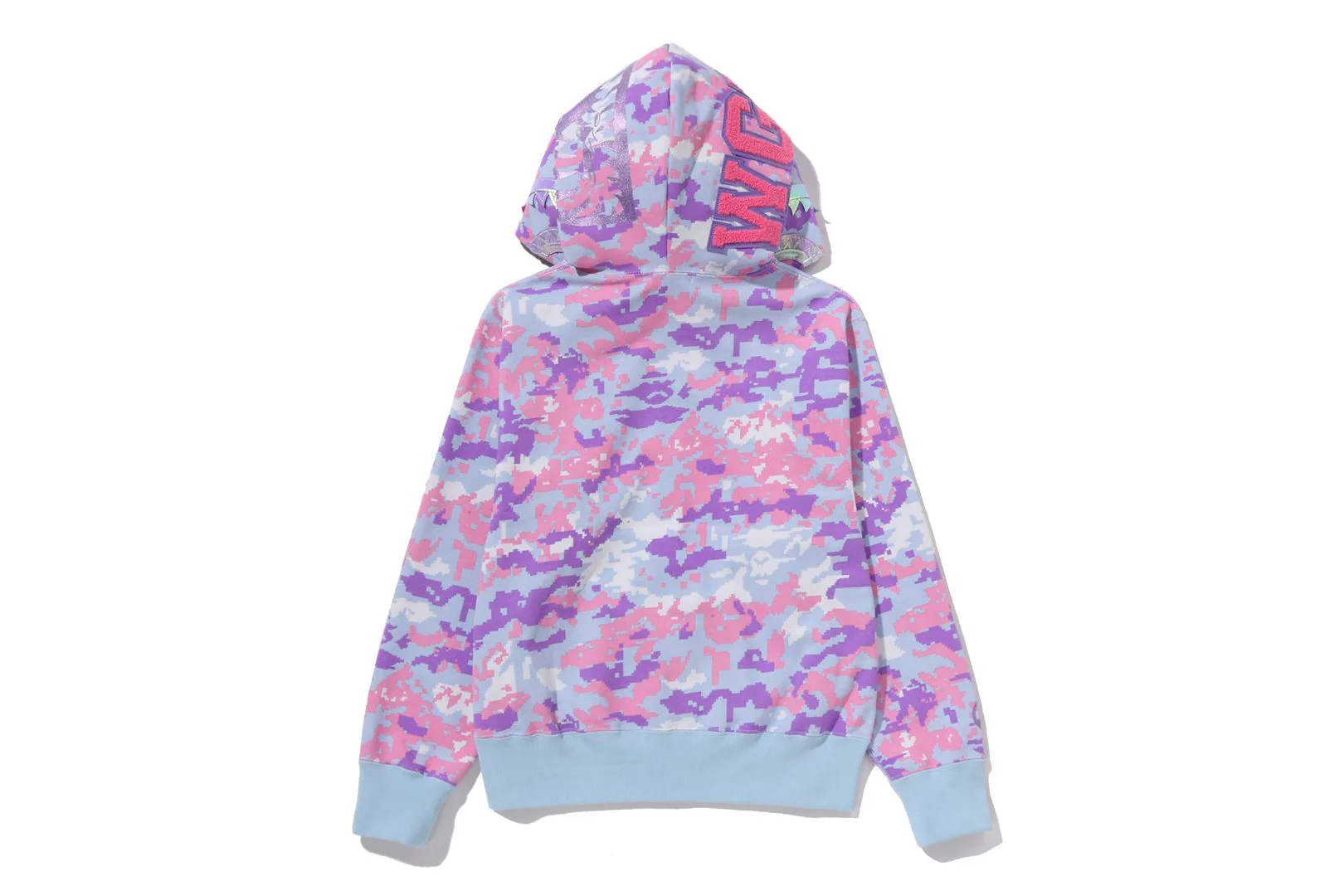 MULTI PIXEL CAMO SHARK FULL ZIP HOODIE LADIES - Image 3