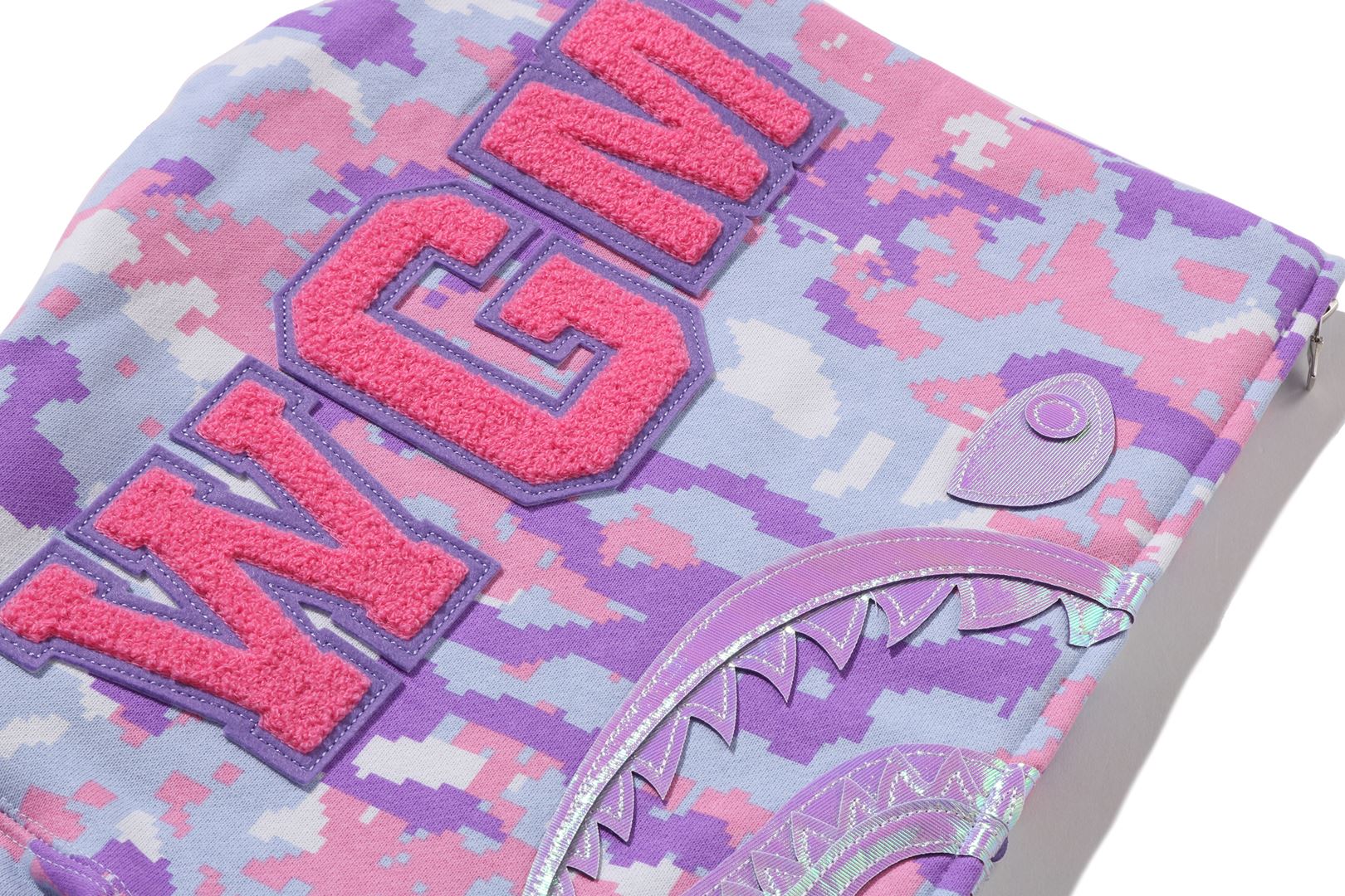 MULTI PIXEL CAMO SHARK FULL ZIP HOODIE LADIES - Image 4