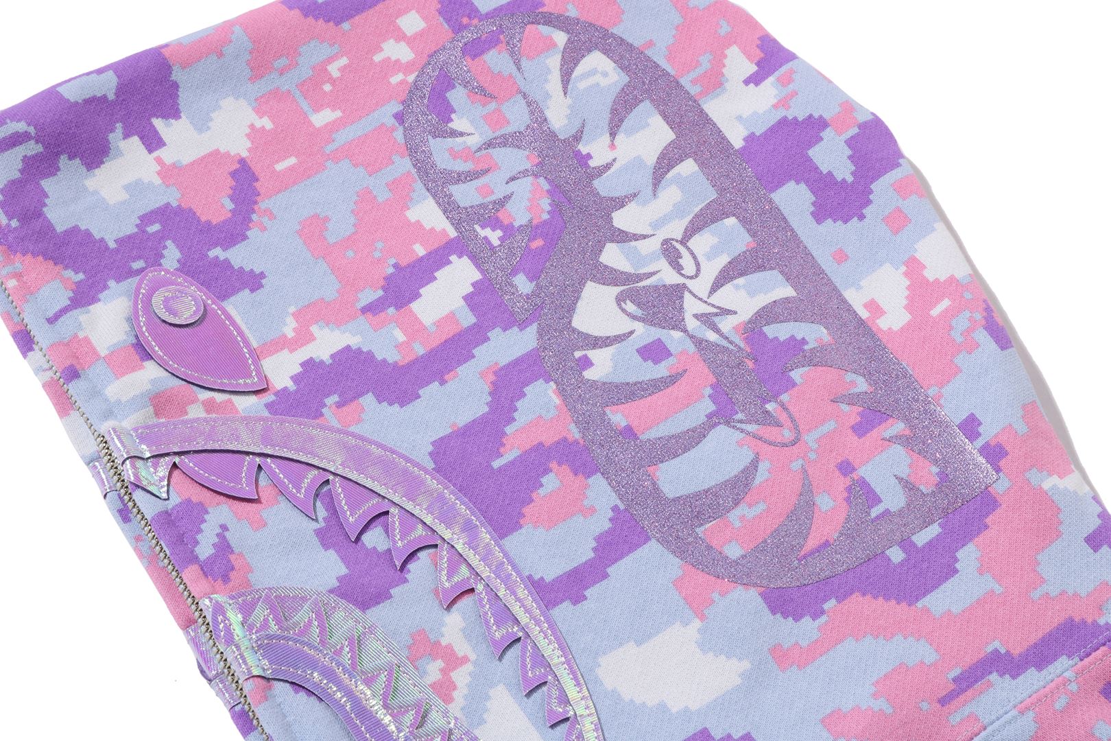 MULTI PIXEL CAMO SHARK FULL ZIP HOODIE LADIES - Image 5