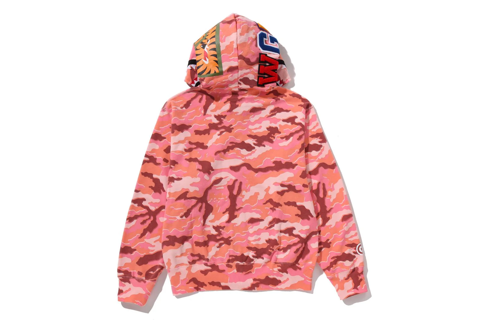 GLITCH WOODLAND CAMO SHARK FULL ZIP HOODIE LADIES - Image 6