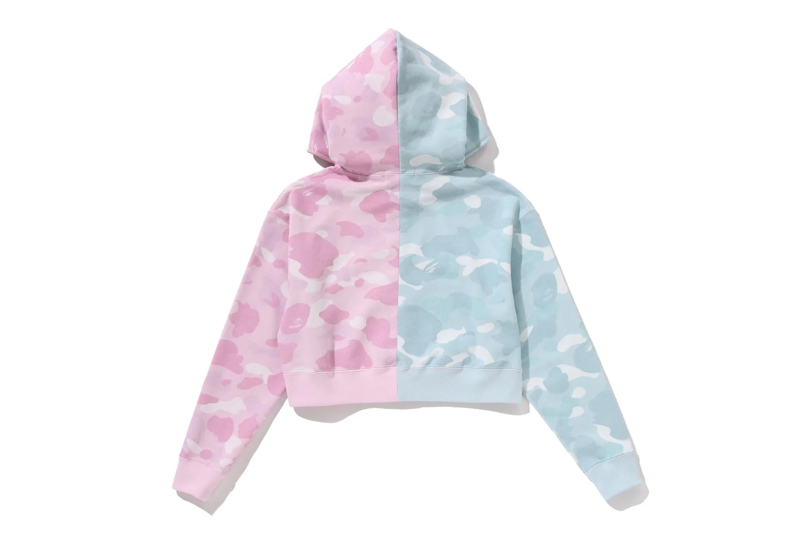 CRYSTAL LOGO PASTEL COLOR CAMO HALF FULL ZIP HOODIE LADIES - Image 2