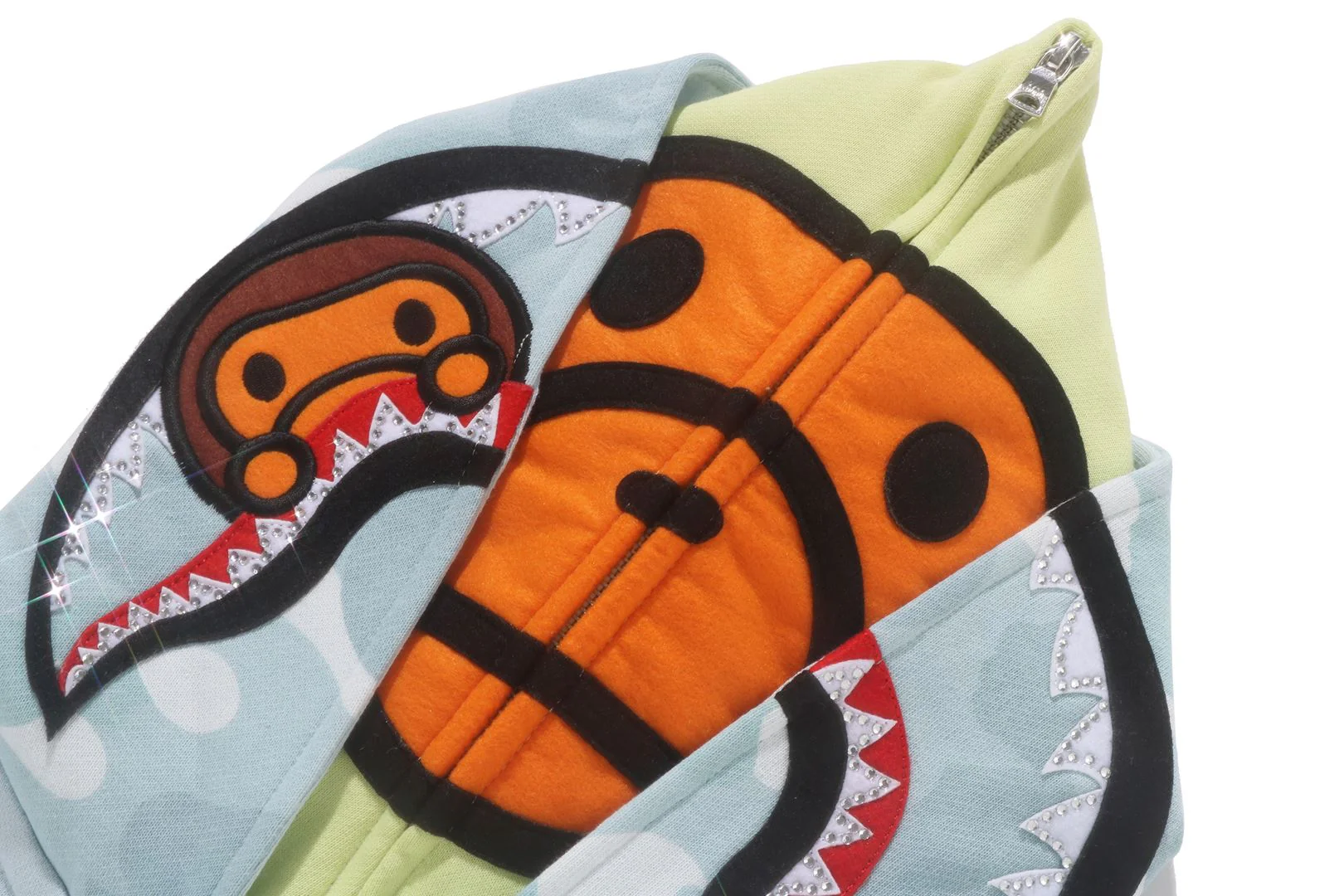 MILO SHARK CROPPED FULL ZIP DOUBLE HOODIE LADIES - Image 11
