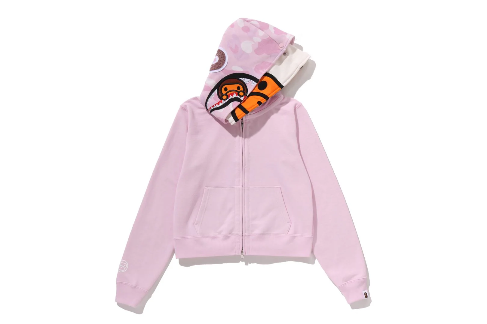 MILO SHARK CROPPED FULL ZIP DOUBLE HOODIE LADIES - Image 2