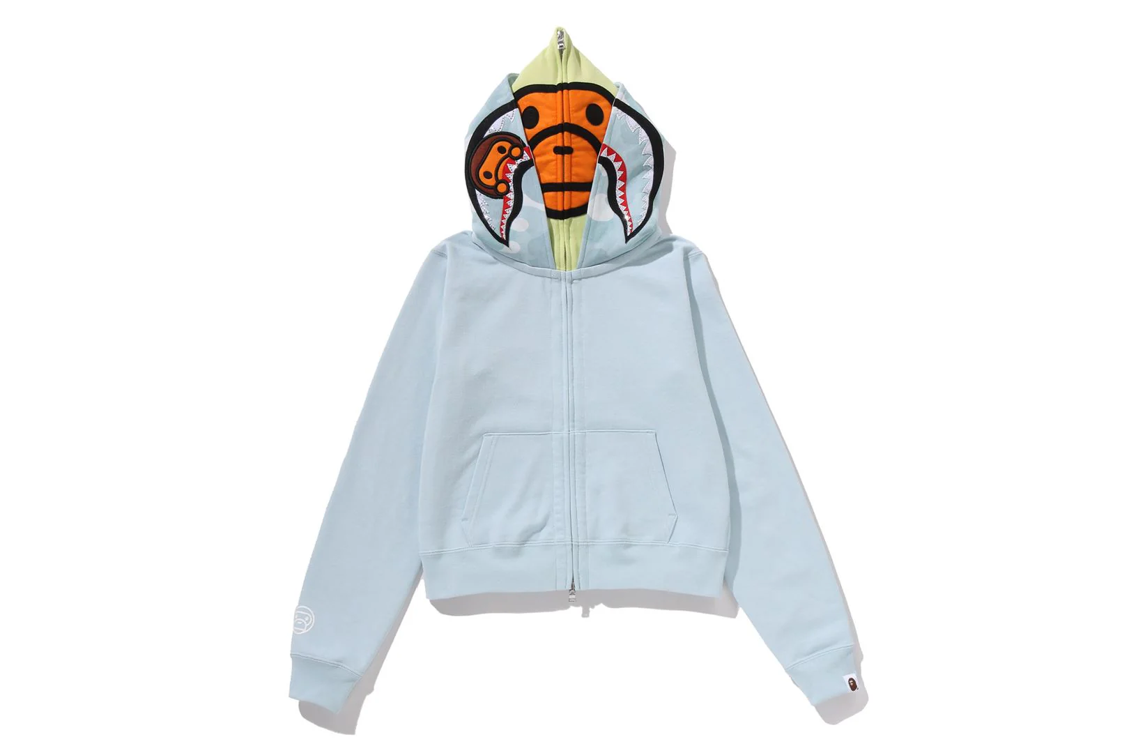 MILO SHARK CROPPED FULL ZIP DOUBLE HOODIE LADIES - Image 8