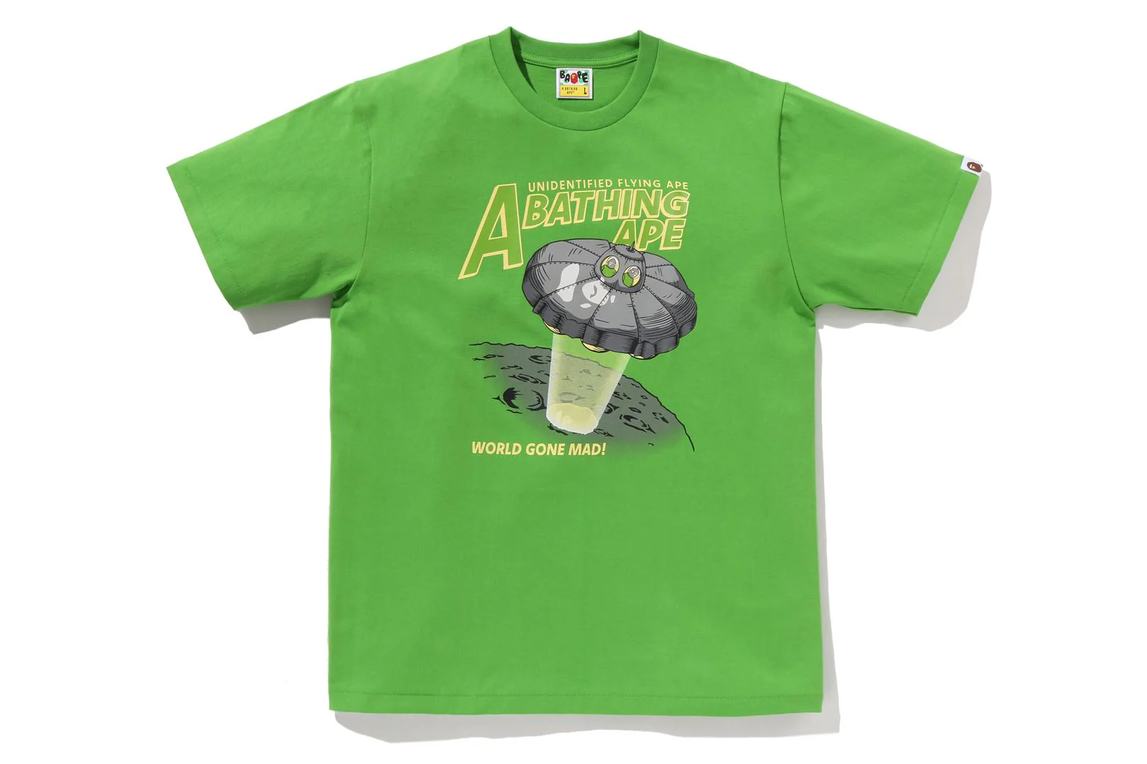 APE HEAD UFO ON MOON TEE - Image 5