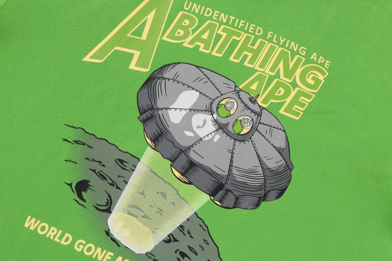 APE HEAD UFO ON MOON TEE - Image 7