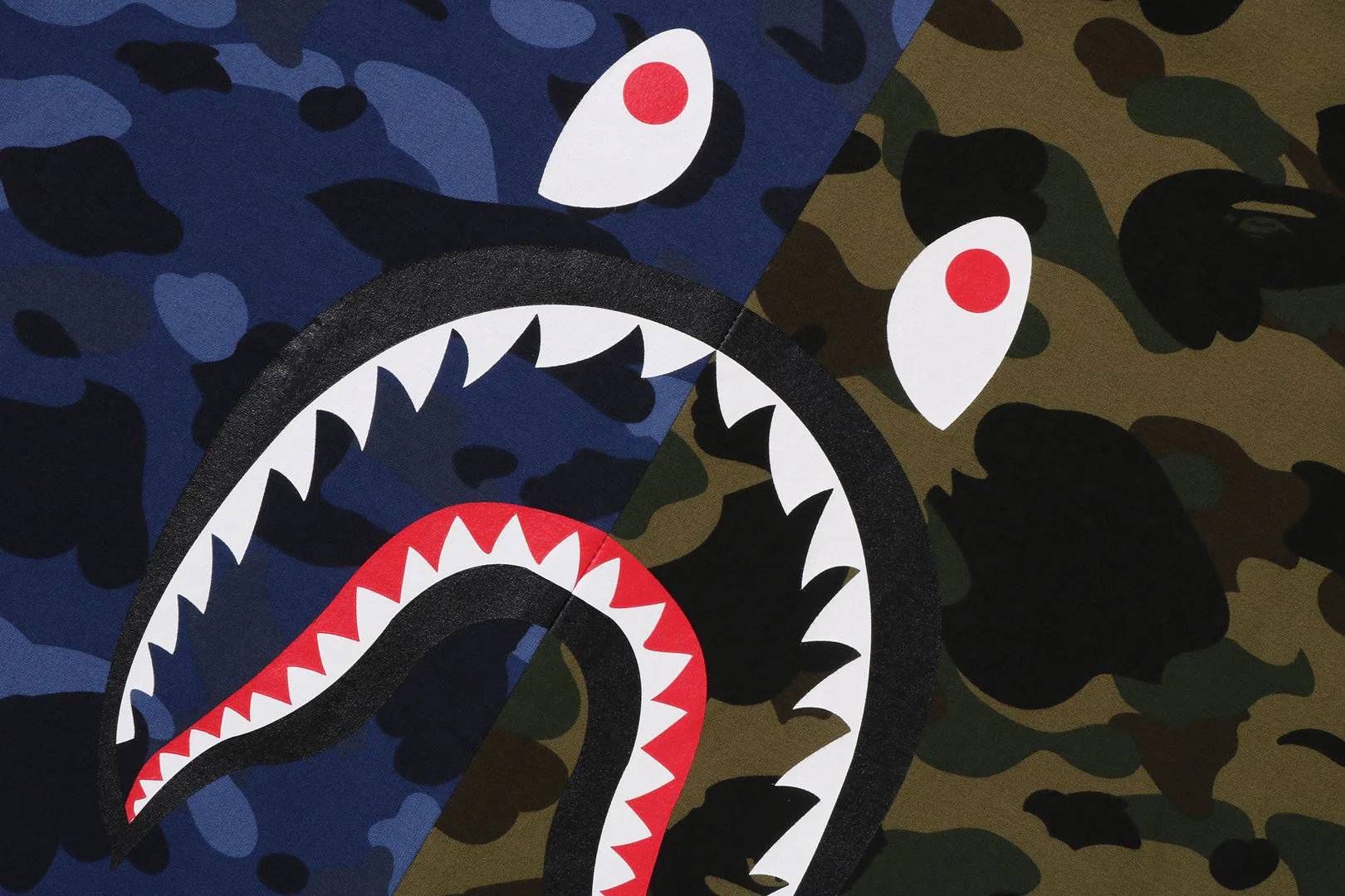 SPLIT CAMO SHARK TEE - Image 3