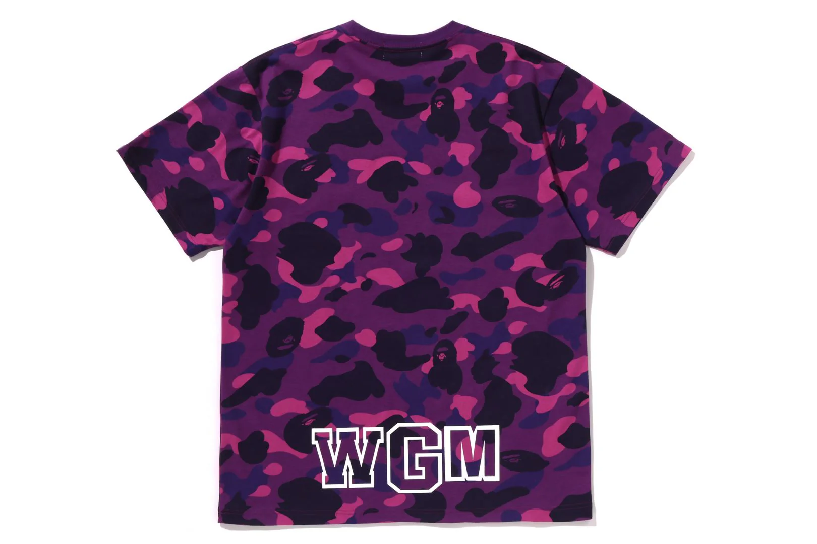 BAPE MENS COTTON COLOR CAMO SHARK T-SHIRT - Image 2