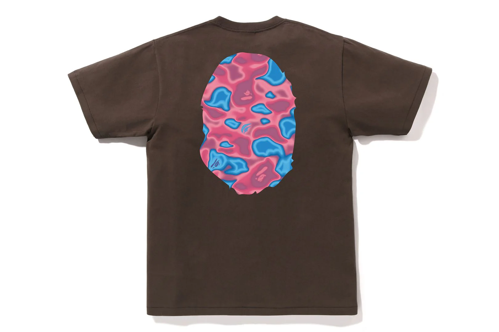 BAPE MENS COTTON BIG APE HEAD PRINT LIQUID CAMO T-SHIRT - Image 6