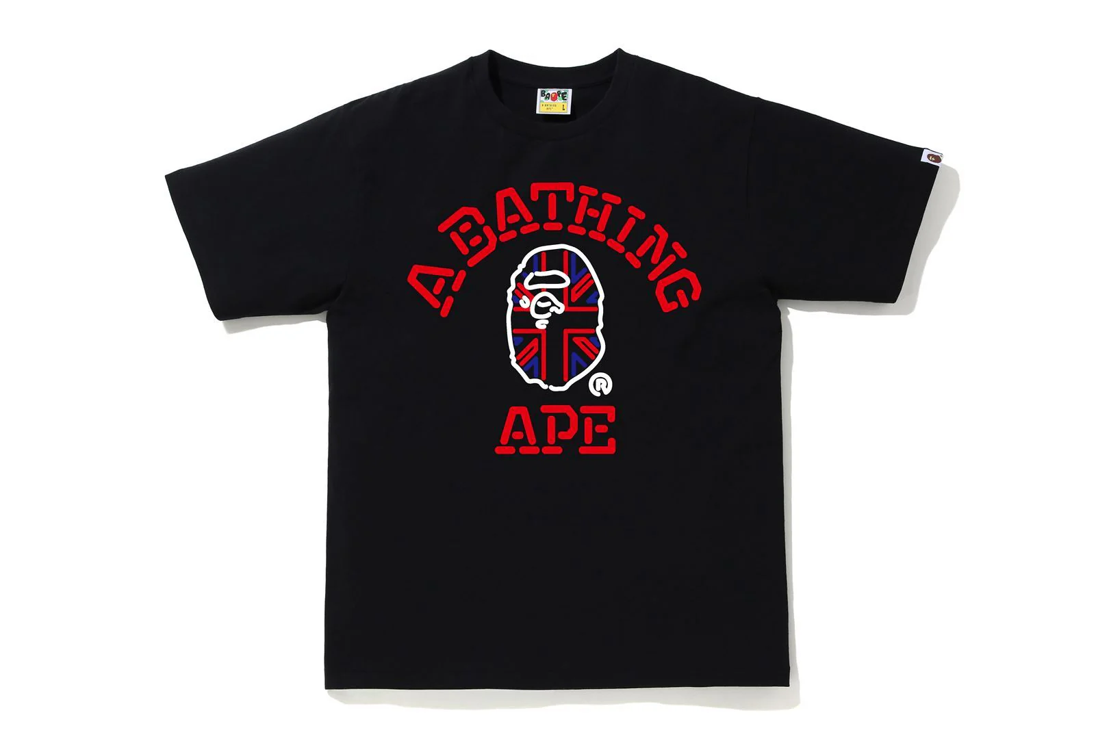 BAPE STOREÂ® LONDON UNION JACK COLLEGE TEE - Image 3