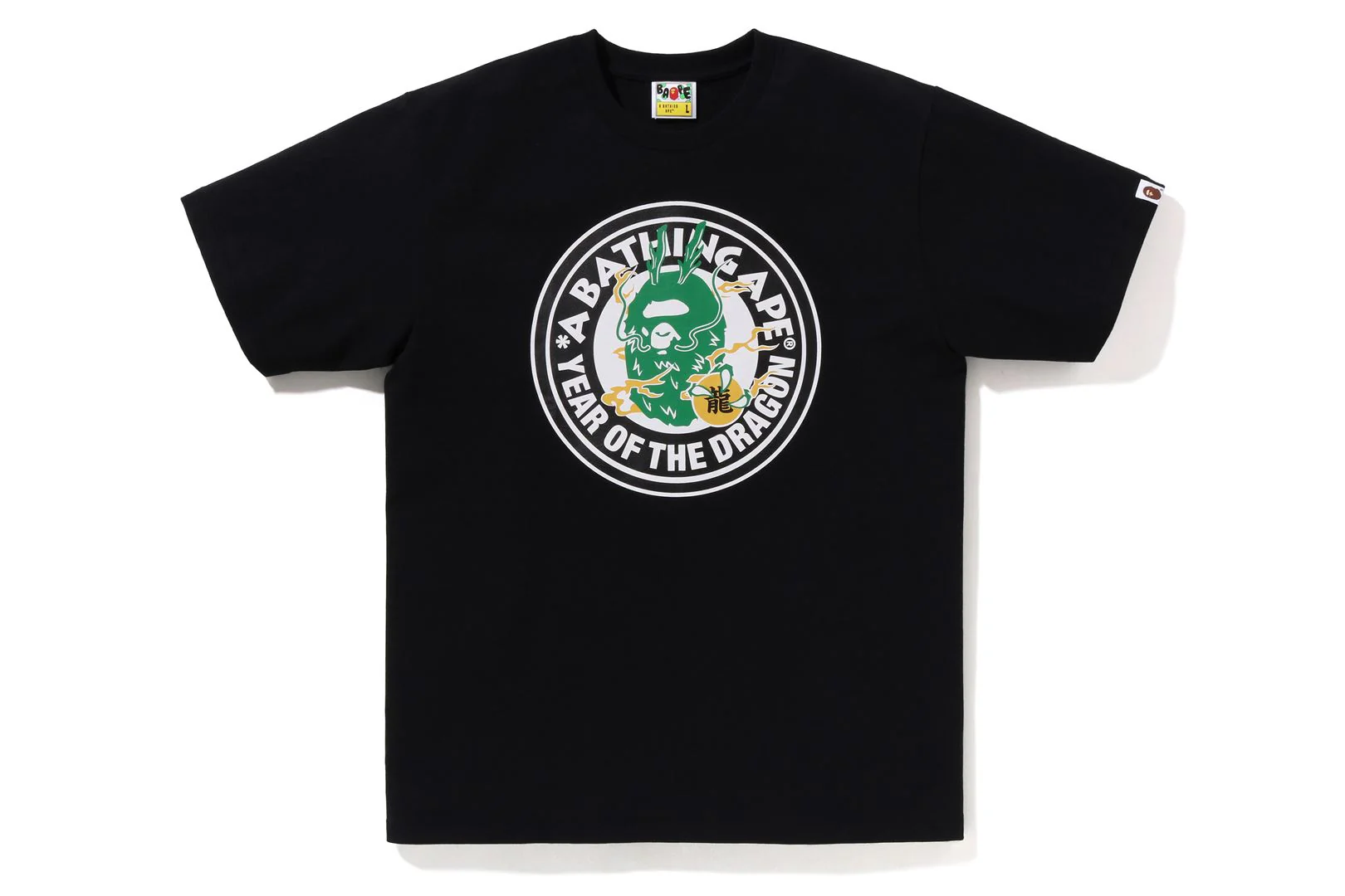 BAPE MENS COTTON APE HEAD PRINT YEAR OF THE DRAGON T-SHIRT - Image 3