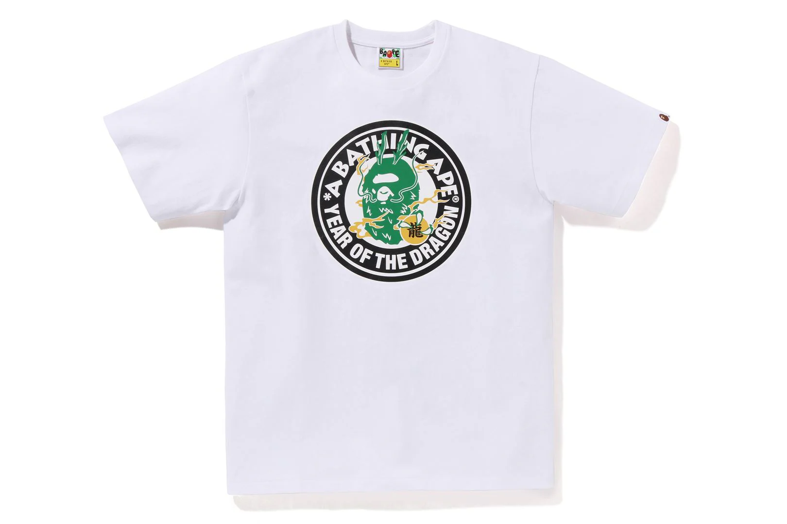 BAPE MENS COTTON APE HEAD PRINT YEAR OF THE DRAGON T-SHIRT - Image 5