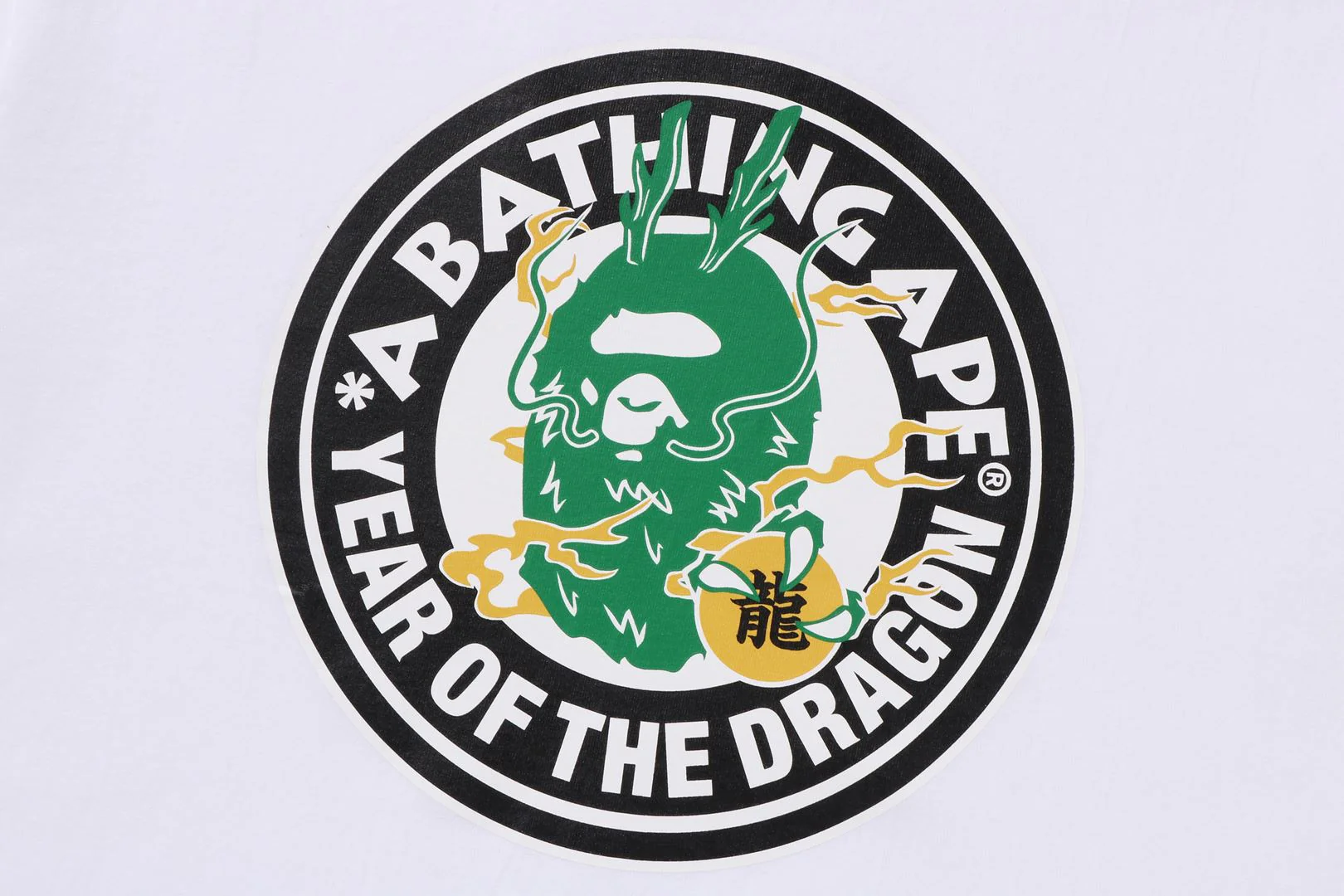 BAPE MENS COTTON APE HEAD PRINT YEAR OF THE DRAGON T-SHIRT - Image 6