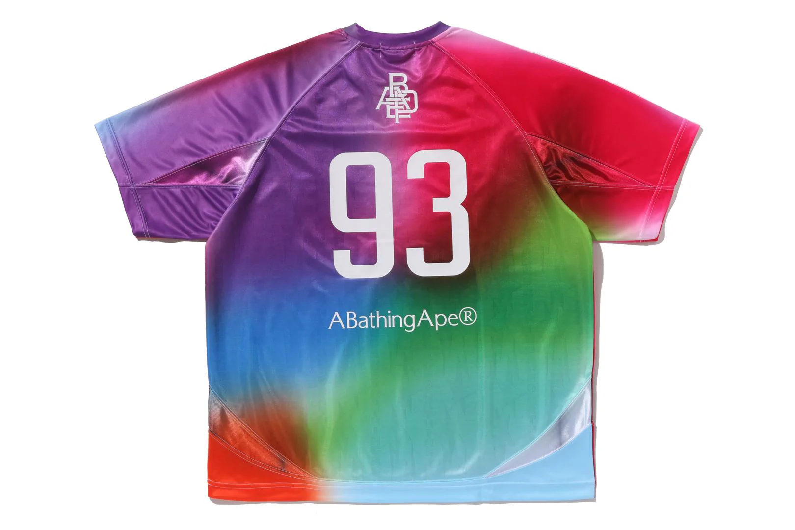 TIE DYE STA STRIPE PATTERN RELAXED FIT FOOTBALL JERSEY TEE - Image 5
