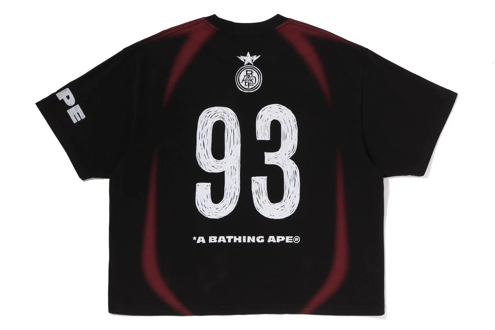 HEAVY WASH HAND DRAW FOOTBALL MULTI LOGO RELAXED FIT TEE - Image 2