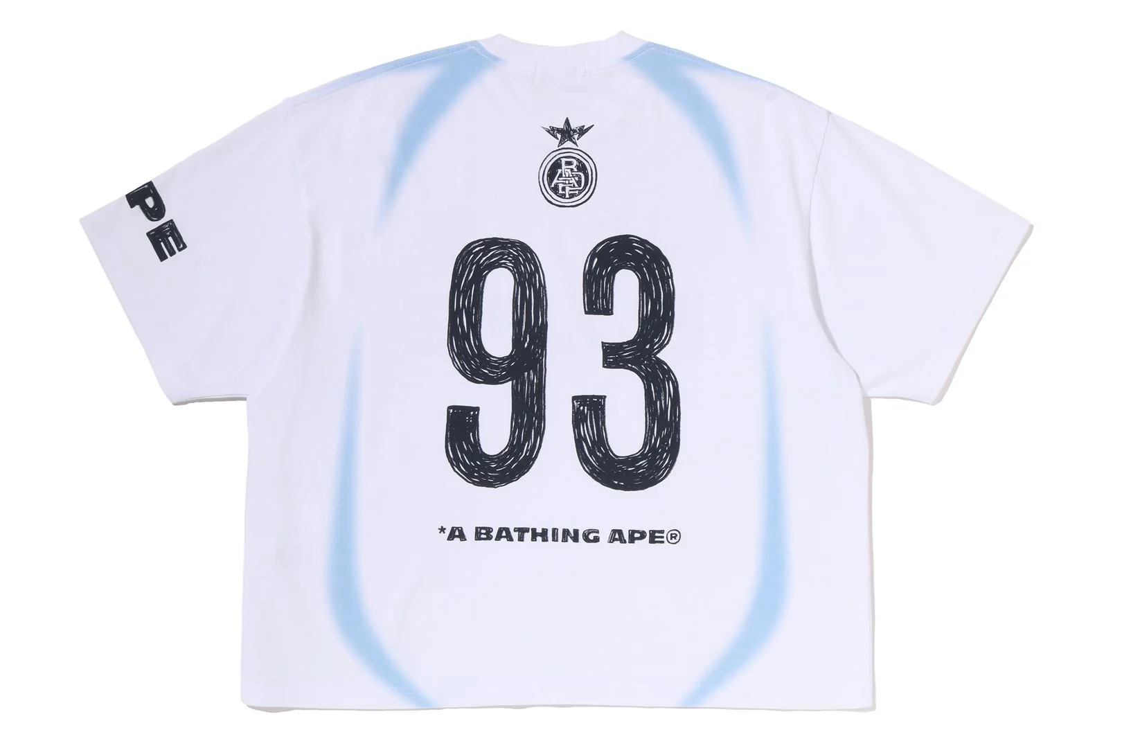 HEAVY WASH HAND DRAW FOOTBALL MULTI LOGO RELAXED FIT TEE - Image 7