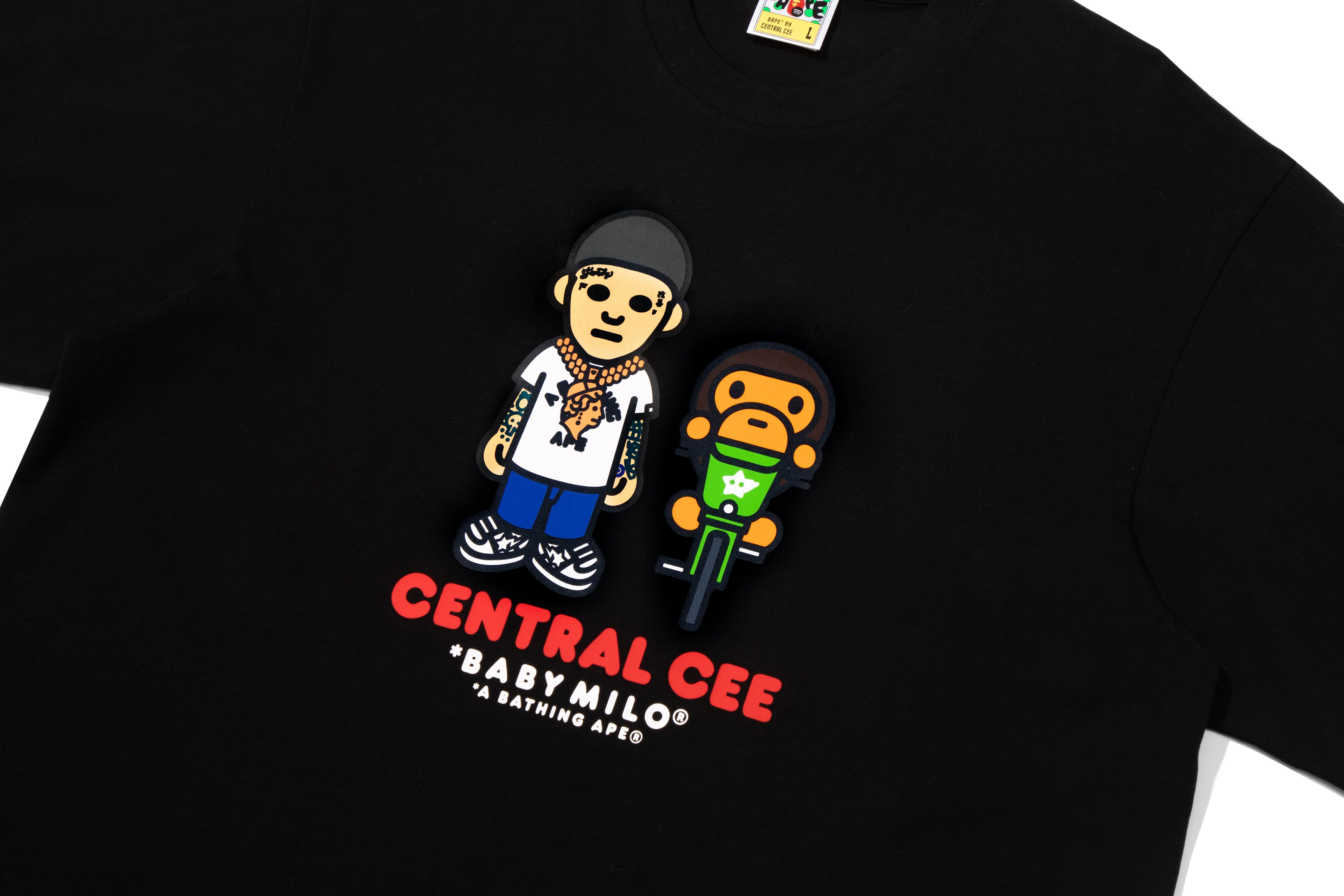 BAPE X SPOTIFY BY CENTRAL CEE BABY MILO RELAXED FIT TEE - Image 2