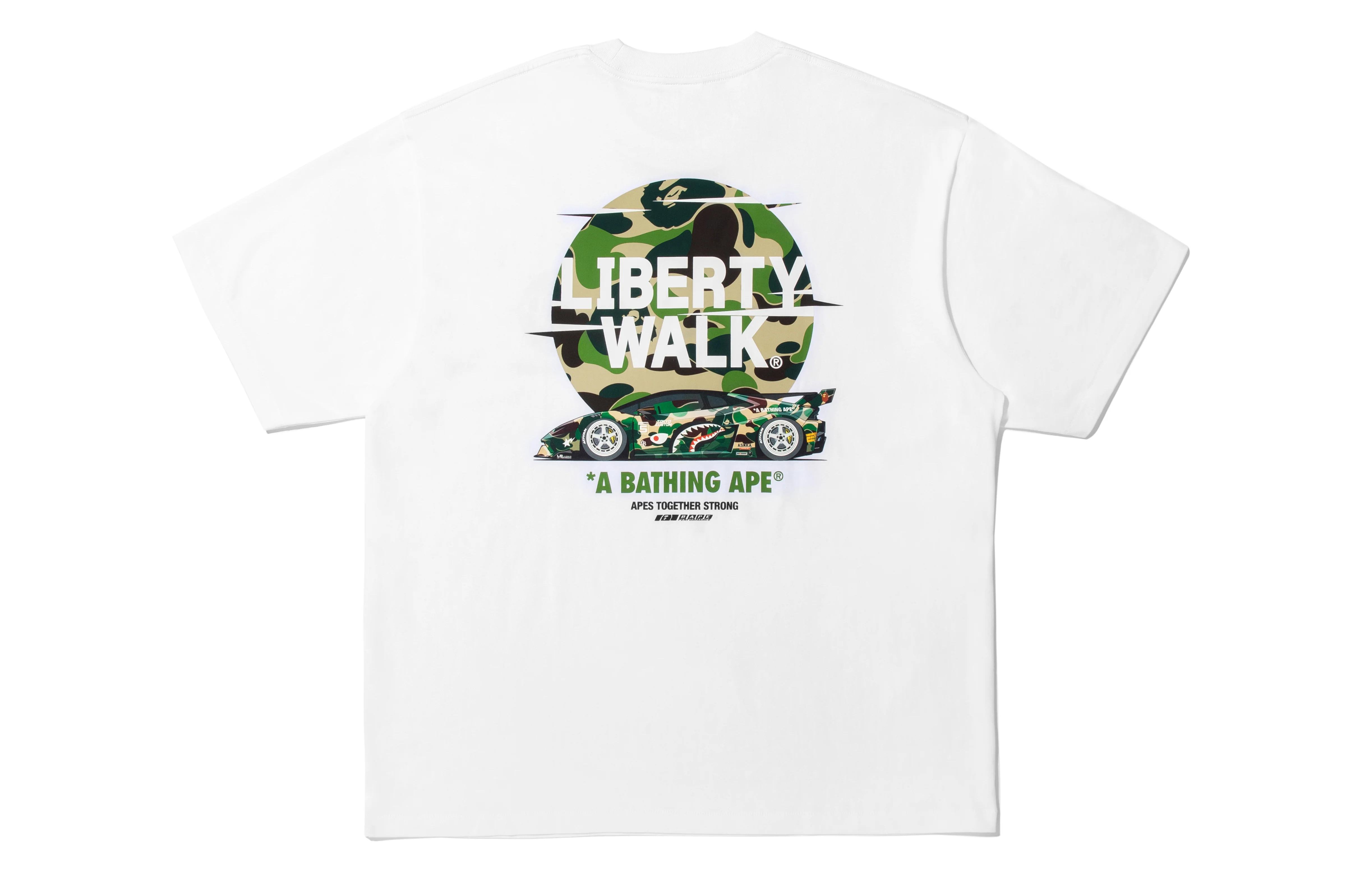 BAPE X LIBERTY WALK ABC CAMO LOGO RELAXED FIT TEE - Image 3