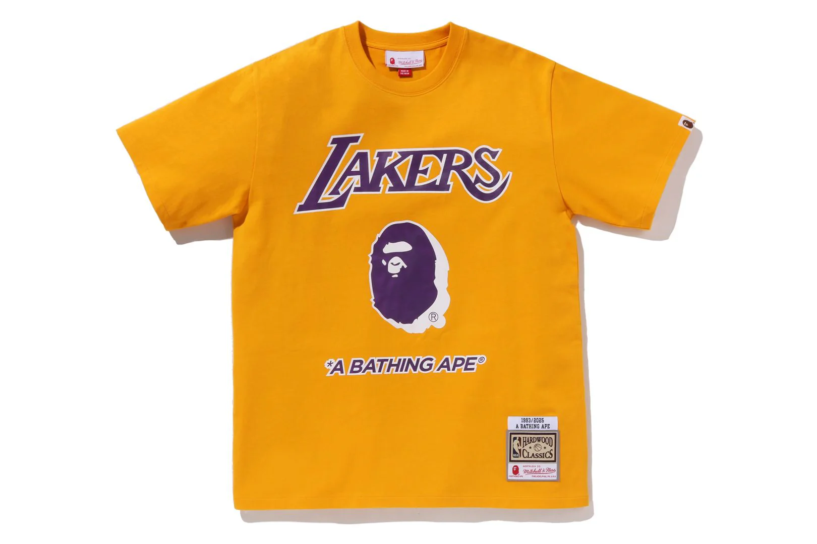 BAPE X M&N NBA - LOS ANGELES LAKERS TEE - Image 7