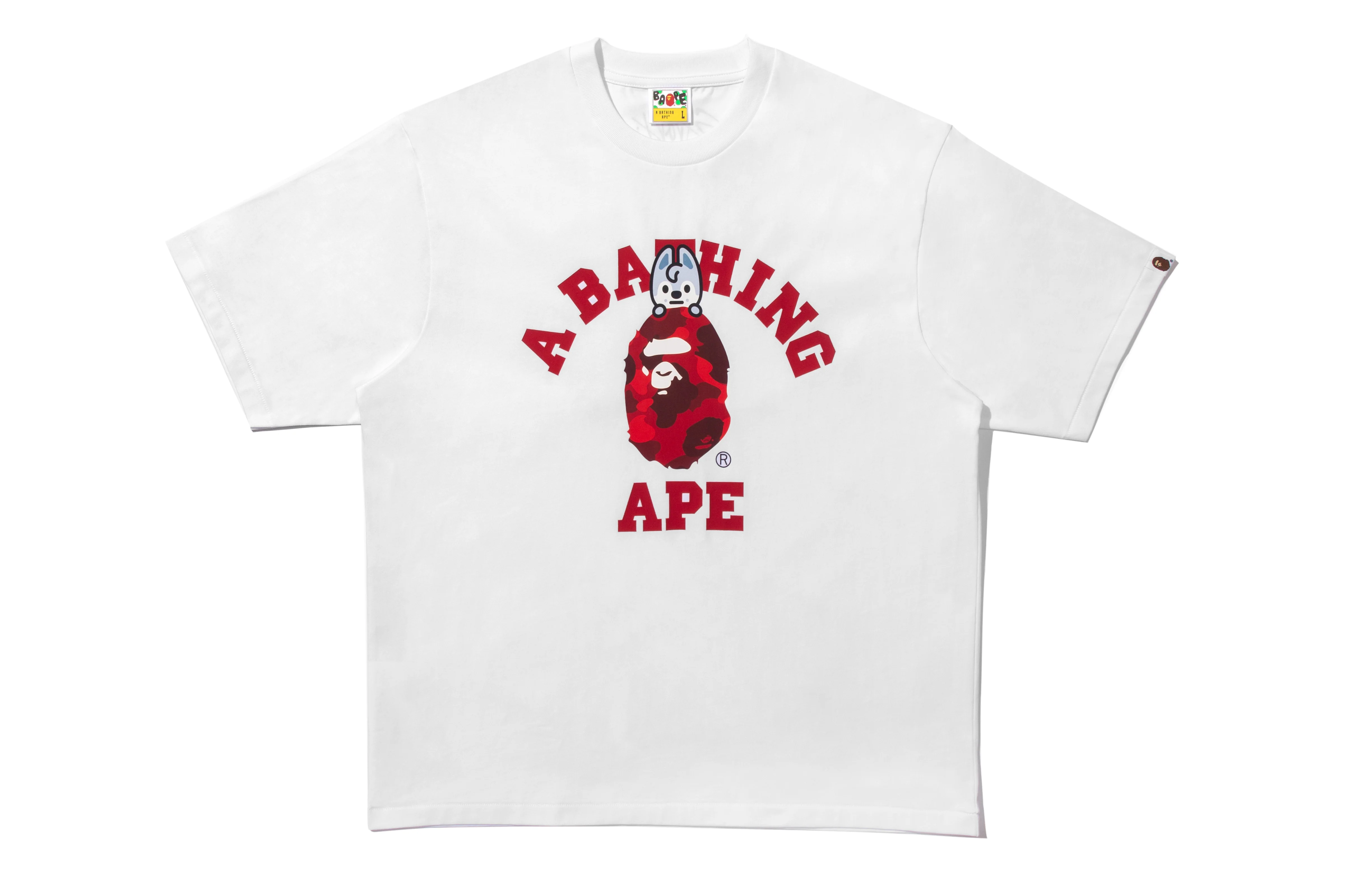 BAPE X STRAY KIDS WOLF CHAN COLLEGE TEE