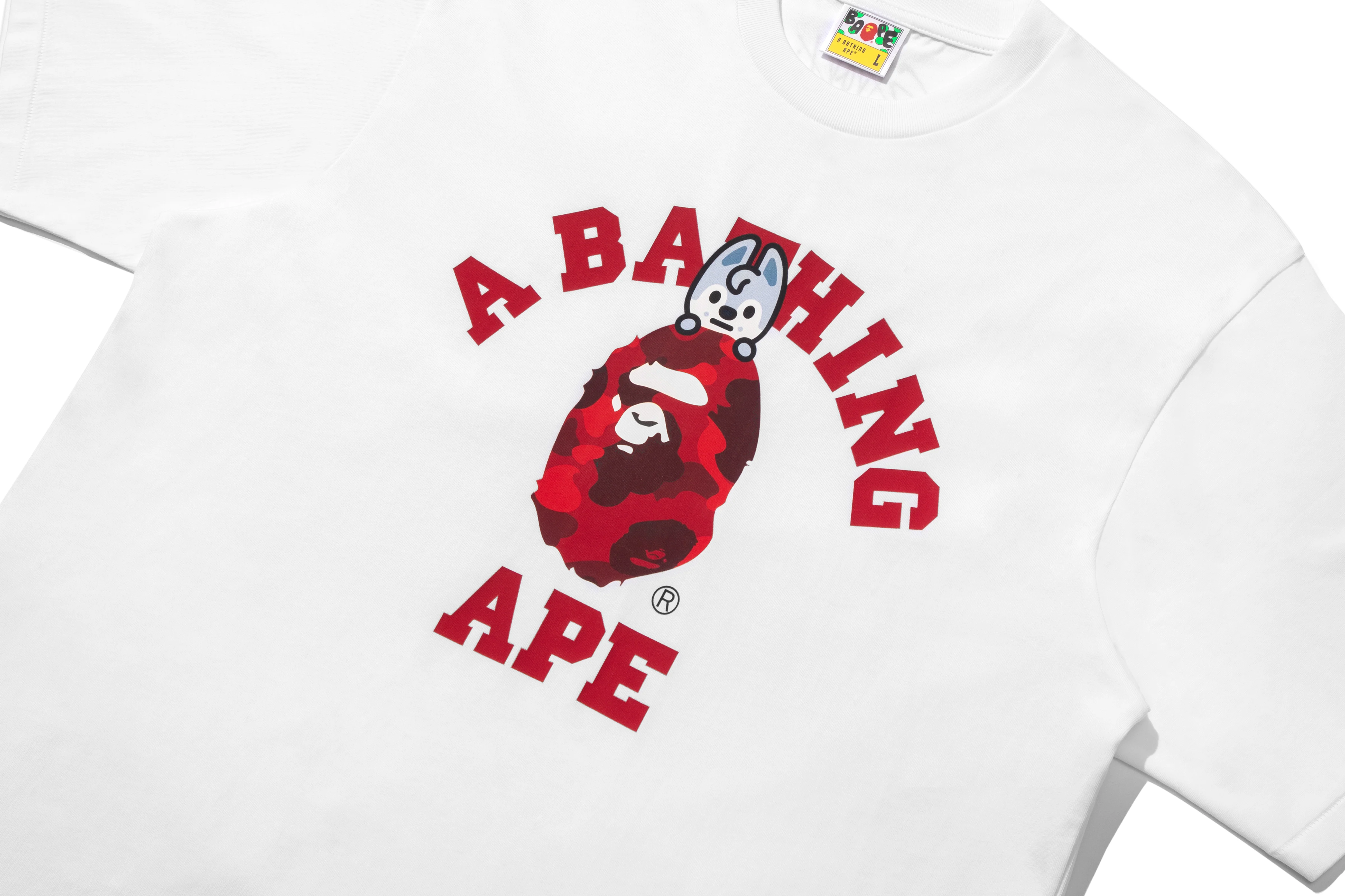 BAPE X STRAY KIDS WOLF CHAN COLLEGE TEE - Image 2