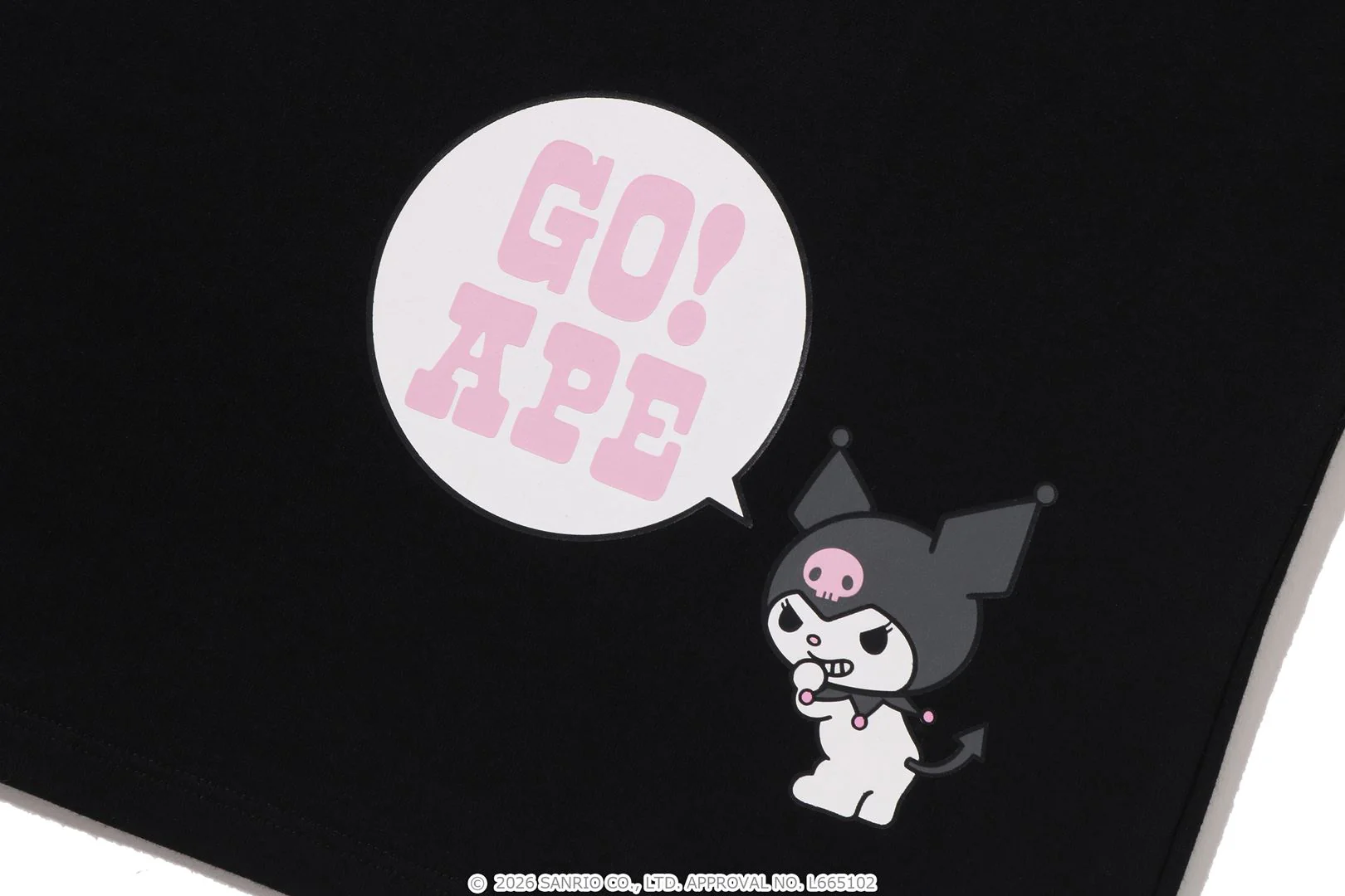 BAPE X KUROMI COLLEGE MINI TEE LADIES - Image 4