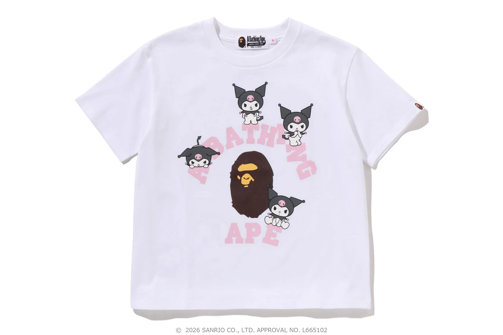BAPE X KUROMI COLLEGE MINI TEE LADIES - Image 5