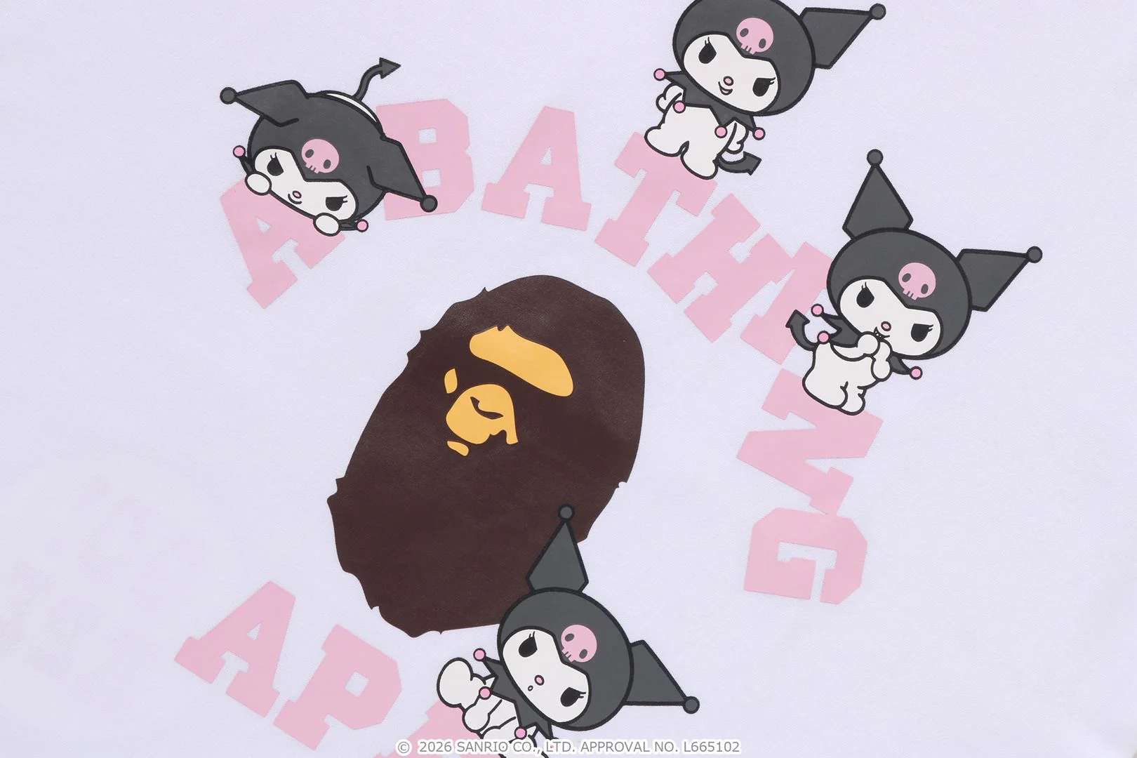 BAPE X KUROMI COLLEGE MINI TEE LADIES - Image 7