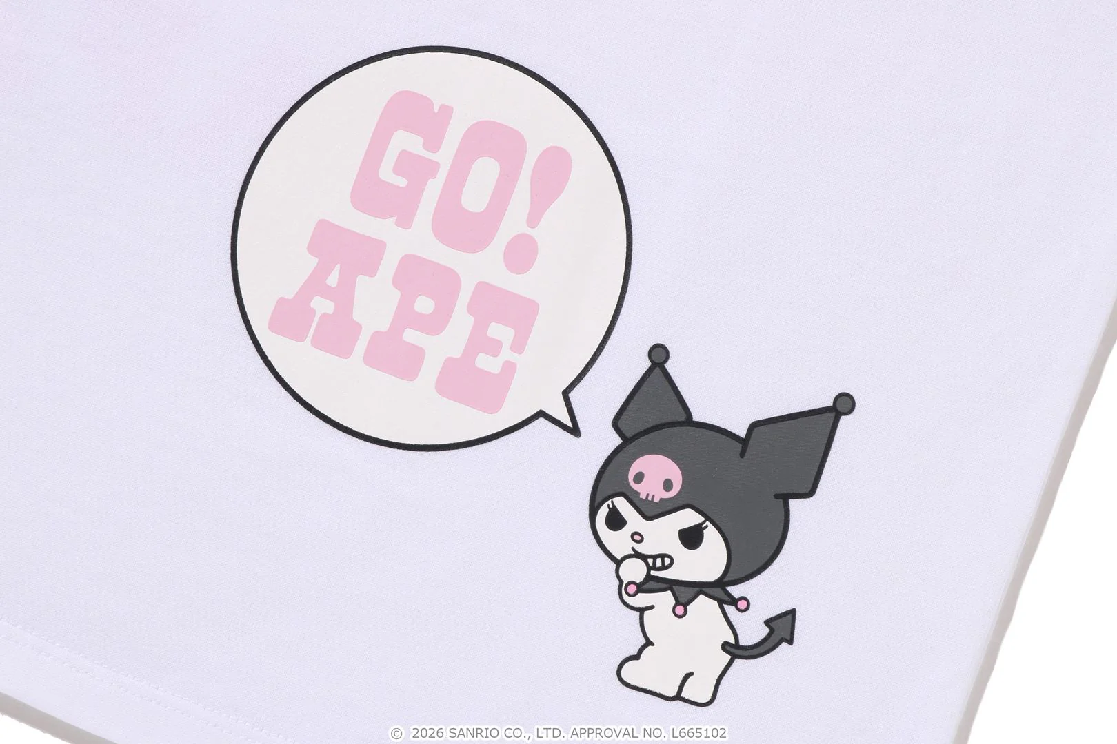 BAPE X KUROMI COLLEGE MINI TEE LADIES - Image 8