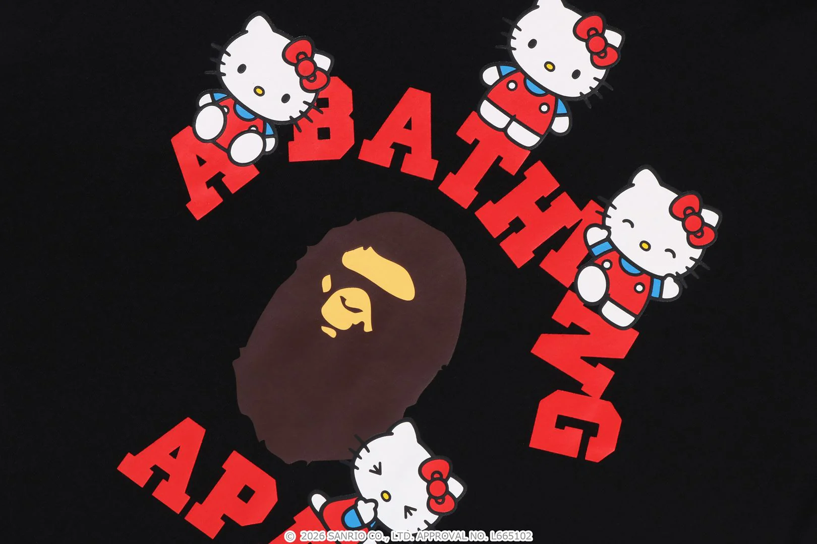 BAPE X HELLO KITTY COLLEGE MINI TEE LADIES - Image 4