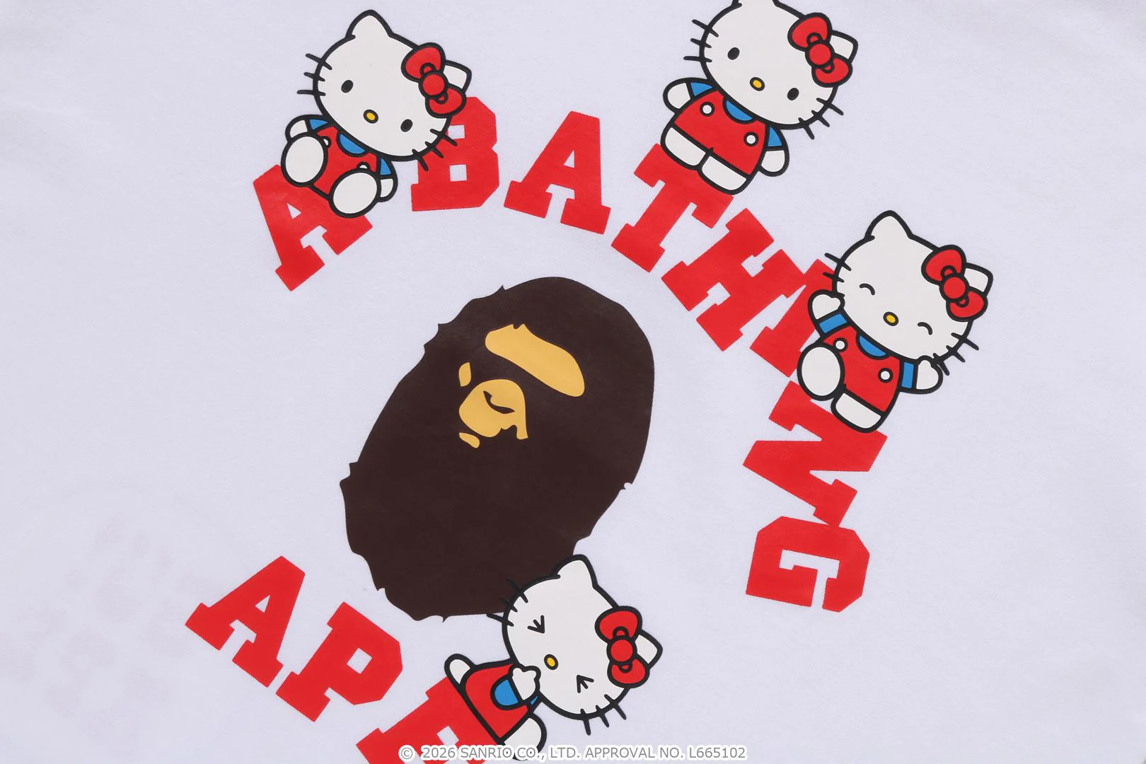 BAPE X HELLO KITTY COLLEGE MINI TEE LADIES - Image 7