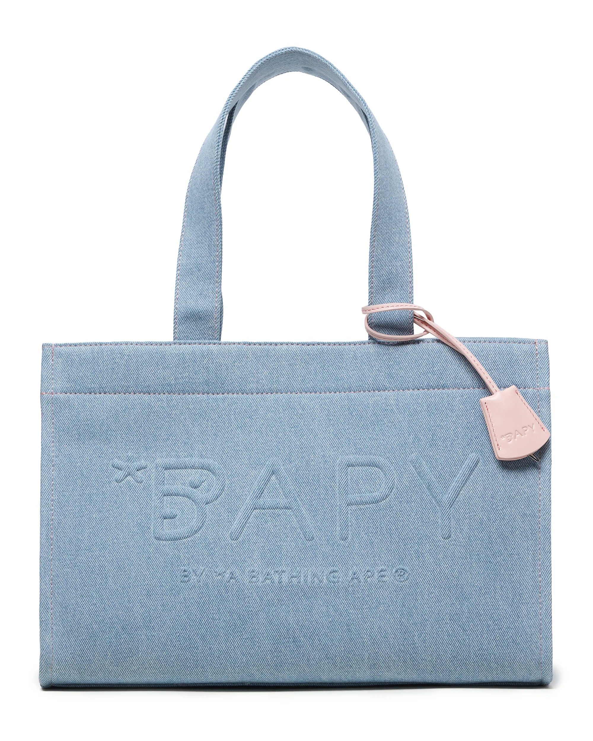 BAPY LOGO EMBOSSED DENIM TOTE - Image 3