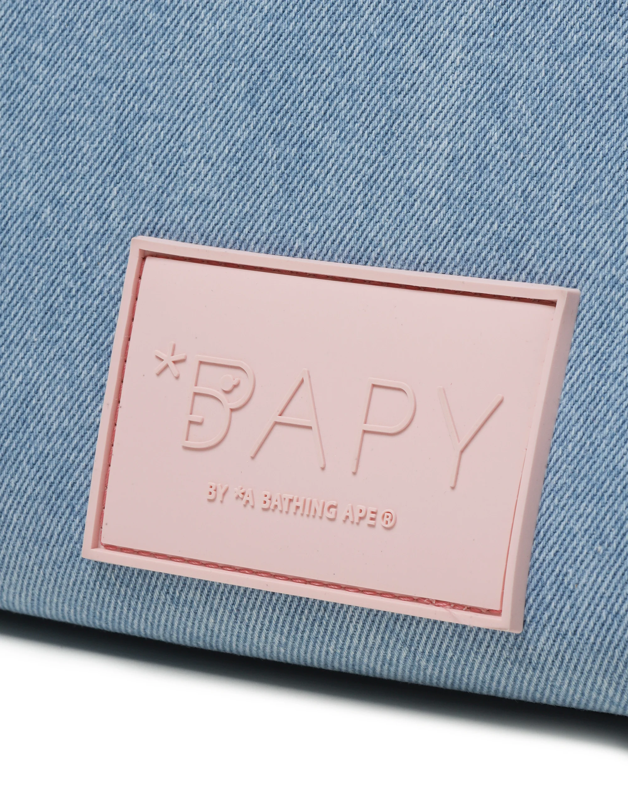 BAPY LOGO EMBOSSED DENIM TOTE - Image 4