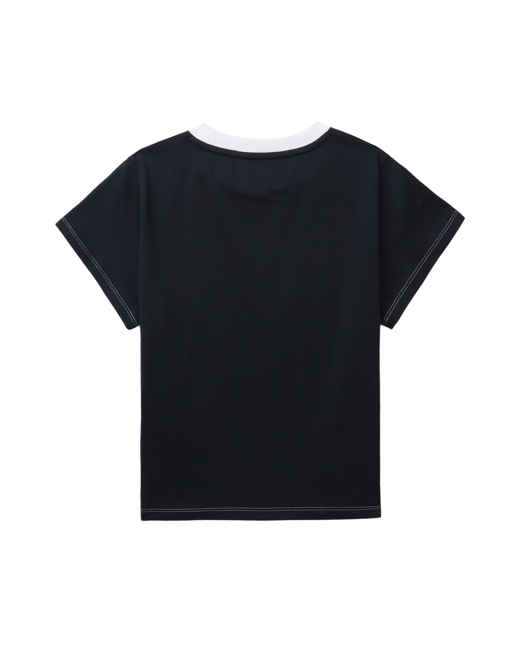BAPY WOMENS COTTON CONTRAST STITCH STA T-SHIRT - Image 6